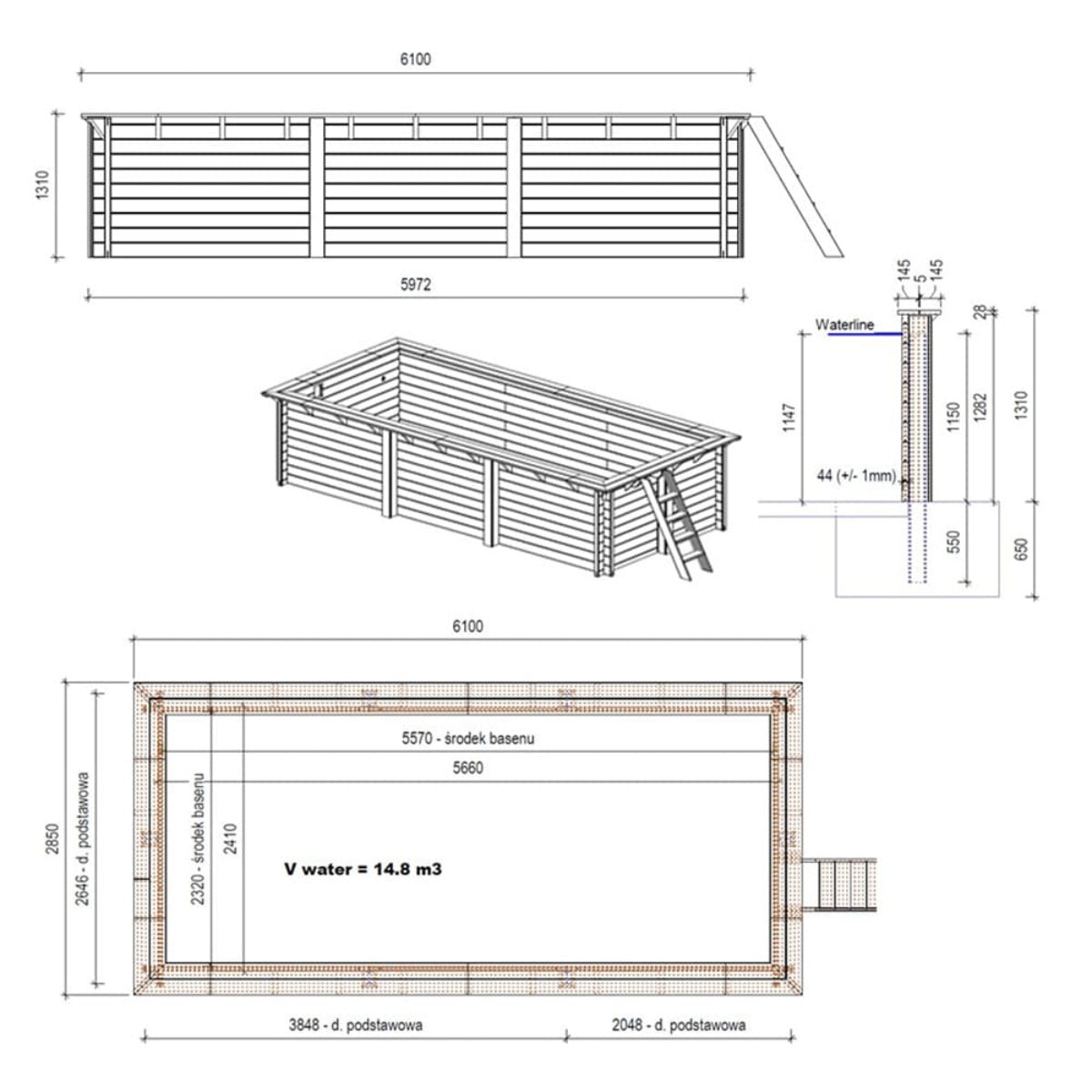 Träpool Ström – Enkla Poolen
