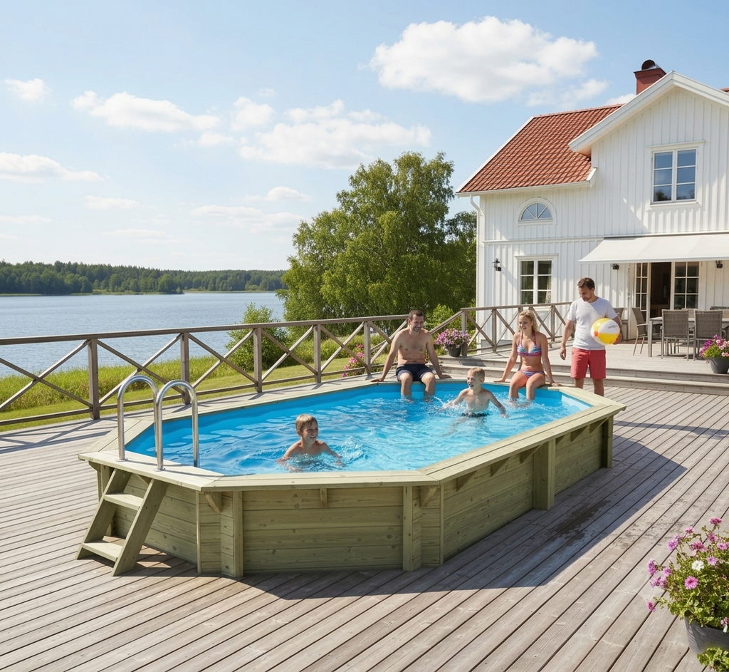 Träpool Sol – Enkla Poolen