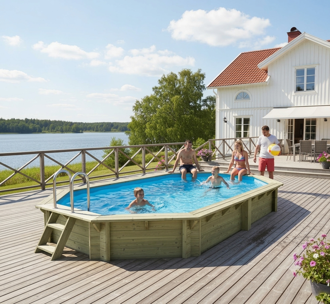 Träpool Sol – Enkla Poolen