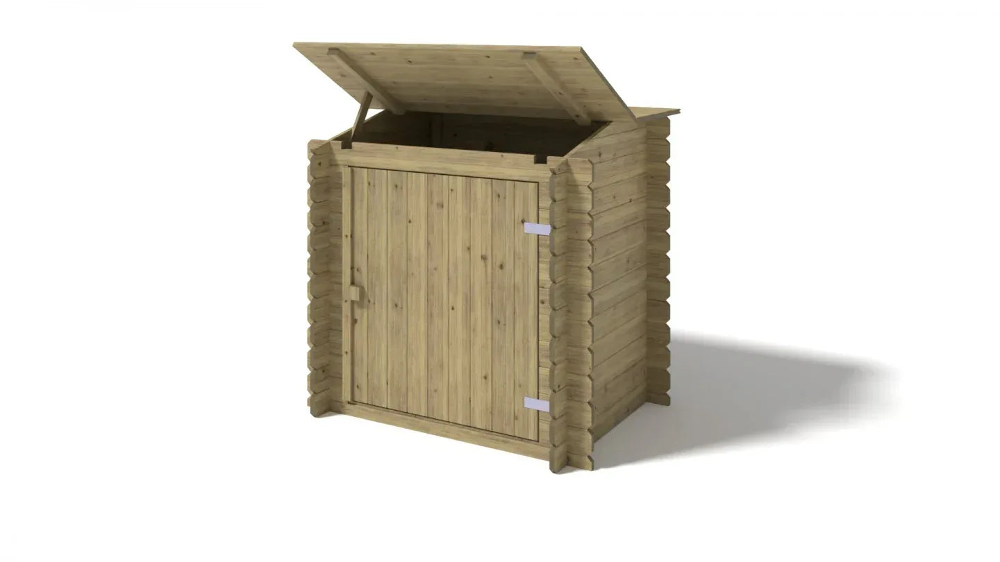 Detaljbild på locket till teknikskåp